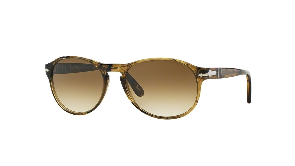 Persol PO2931S Bifocal Prescription Sunglasses PO2931S-102151-55 - Lens Diameter 55 mm, Frame Color Light Striped Brown