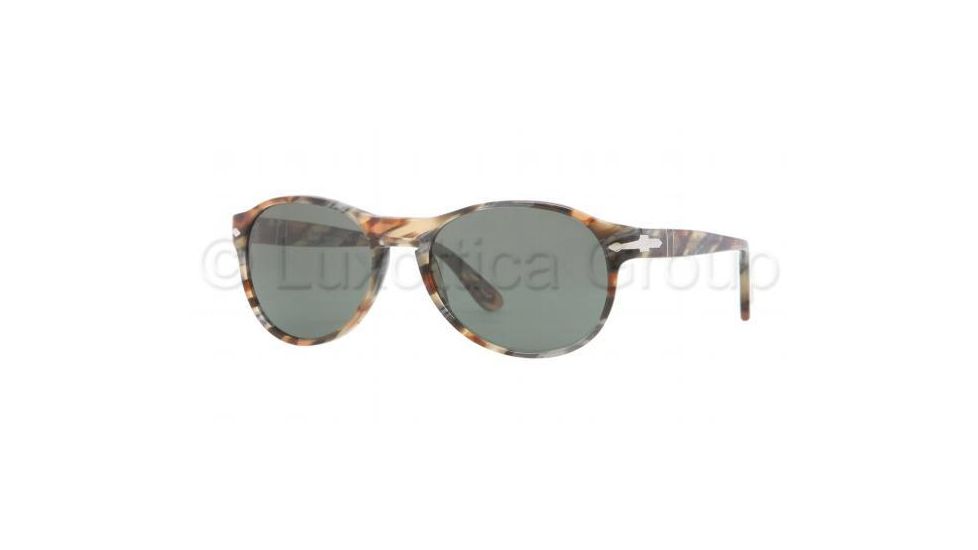 Persol PO2931S Bifocal Prescription Sunglasses PO2931S-978-31-5517 - Lens Diameter 55 mm, Frame Color Stripped Brown/Grey
