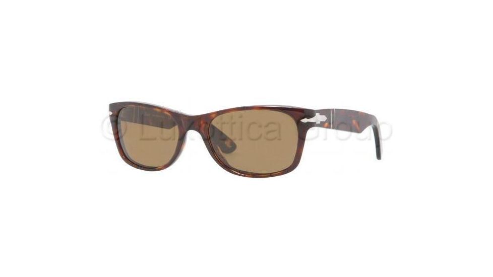 Persol PO2953S Single Vision Prescription Sunglasses PO2953S-24-57-5618 - Lens Diameter: 56 mm, Frame Color: Havana