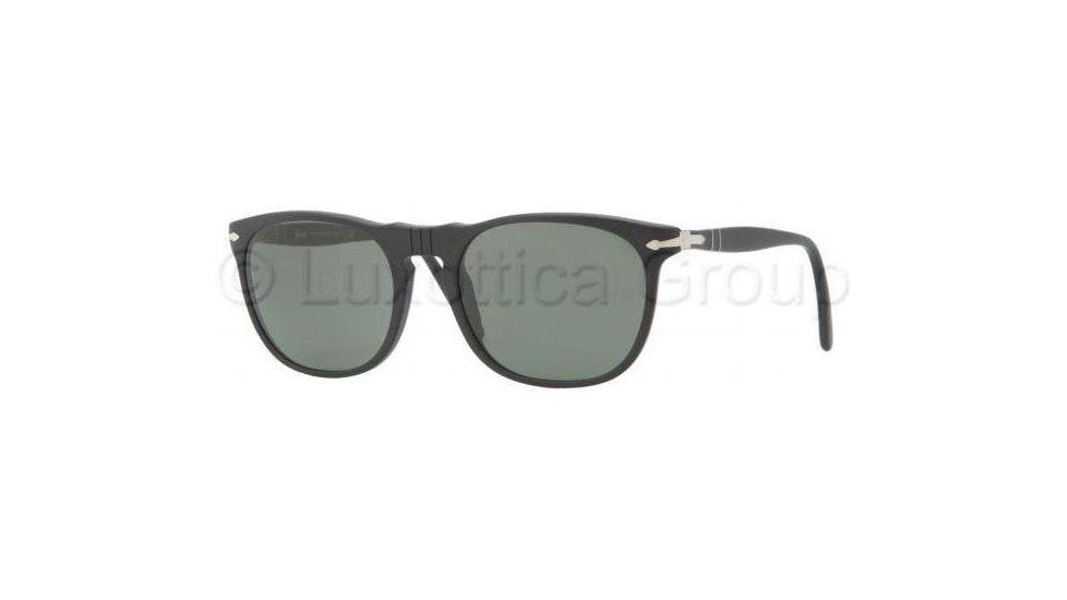 Persol PO2994S Sunglasses 900/31-5219 - Matte Black Frame, Crystal Green Lenses