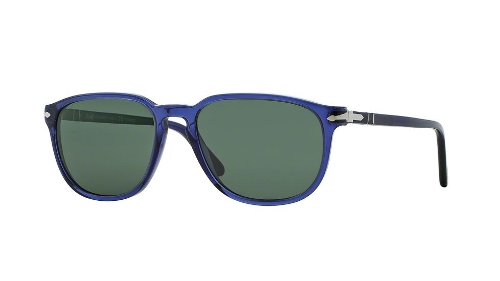 Persol PO3019S Sunglasses 101558-55 - Cobalto Frame, Polar Green Lenses