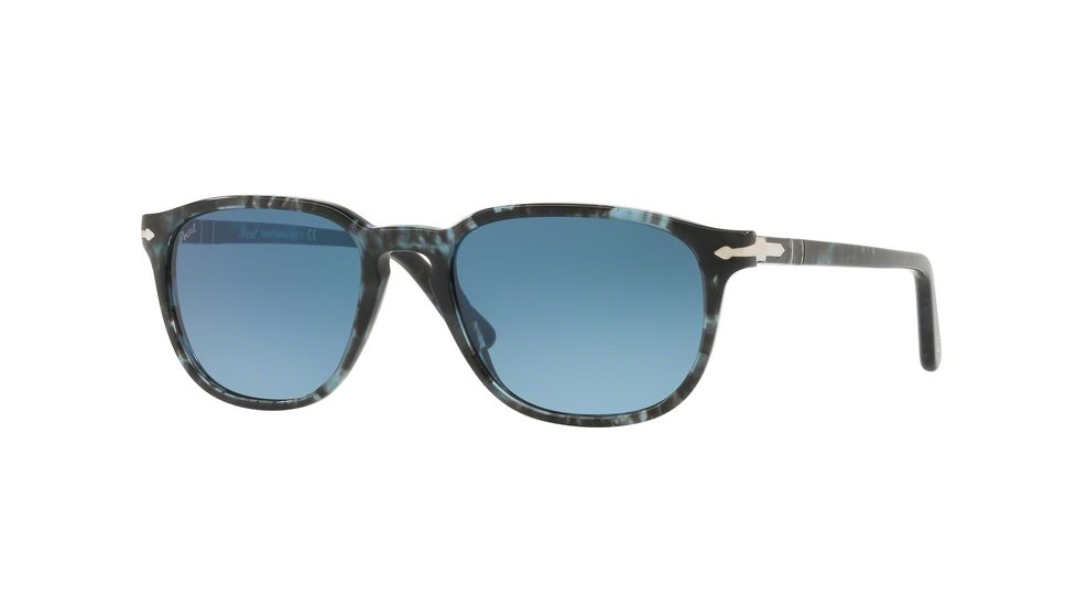 Persol PO3019S Sunglasses 1062Q8-52 - Spotted Blue Dark Grey Frame, Azure Gradient Blue Lenses
