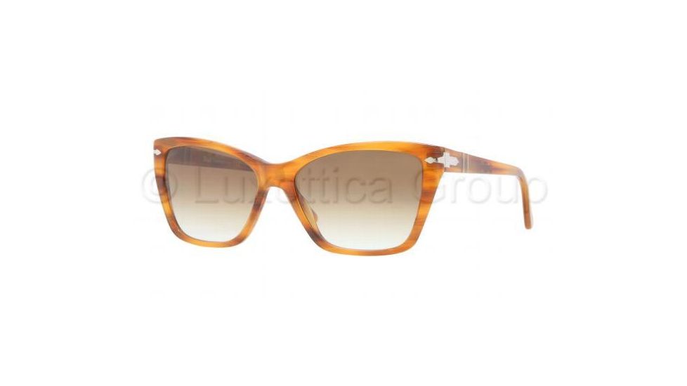 Persol PO3023S Bifocal Prescription Sunglasses PO3023S-960-51-5616 - Lens Diameter 56 mm, Frame Color Stripped Brown