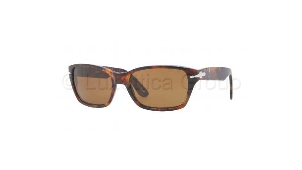 Persol PO3040S Progressive Prescription Sunglasses PO3040S-108-33-5618 - Lens Diameter 56 mm, Frame Color Light Havana