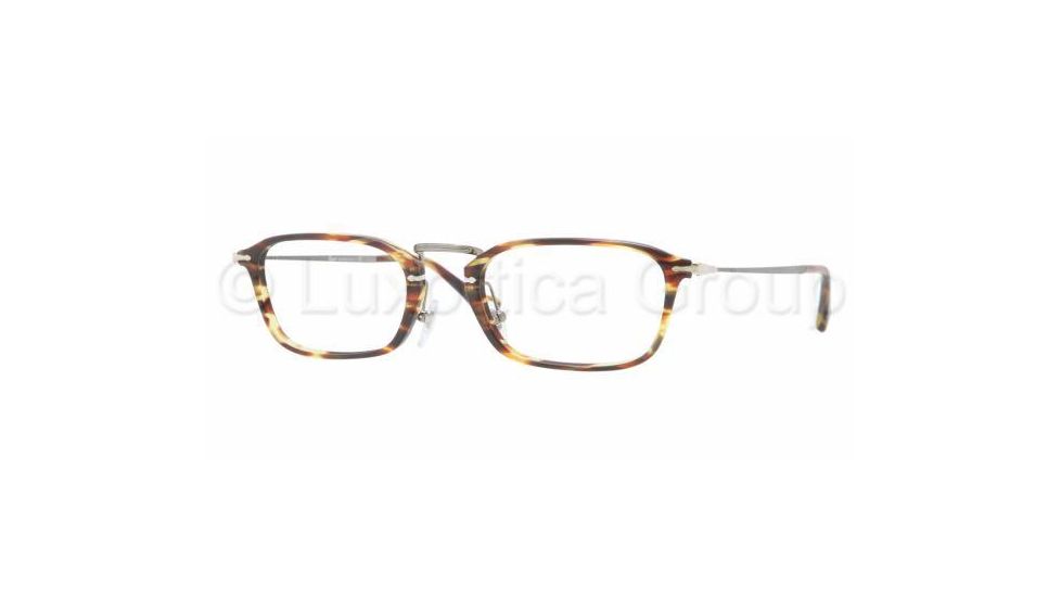 Persol PO3044V Eyeglass Frames 938-5021 - Green Striped Brown Frame