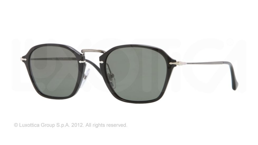 Persol PO3047S Progressive Prescription Sunglasses PO3047S-95-58-49 - Lens Diameter 49 mm, Frame Color Black