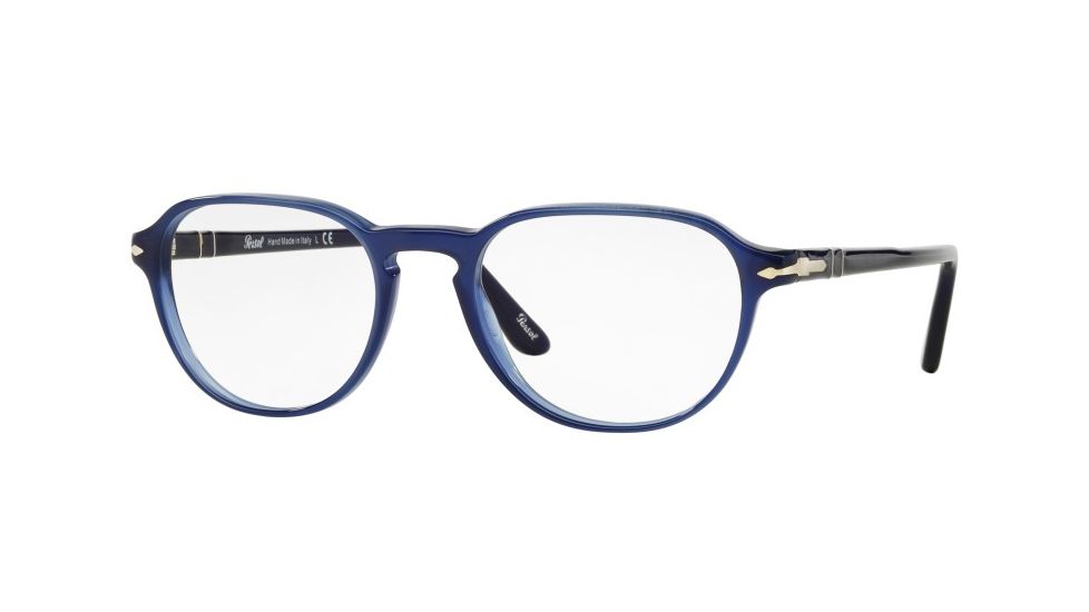 Persol PO3053V Progressive Prescription Eyeglasses 1028-50 - Opal Blue Frame