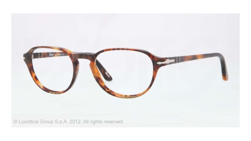 Persol PO3053V Progressive Prescription Eyeglasses 108-50 - Caffe' Frame, Demo Lens Lenses