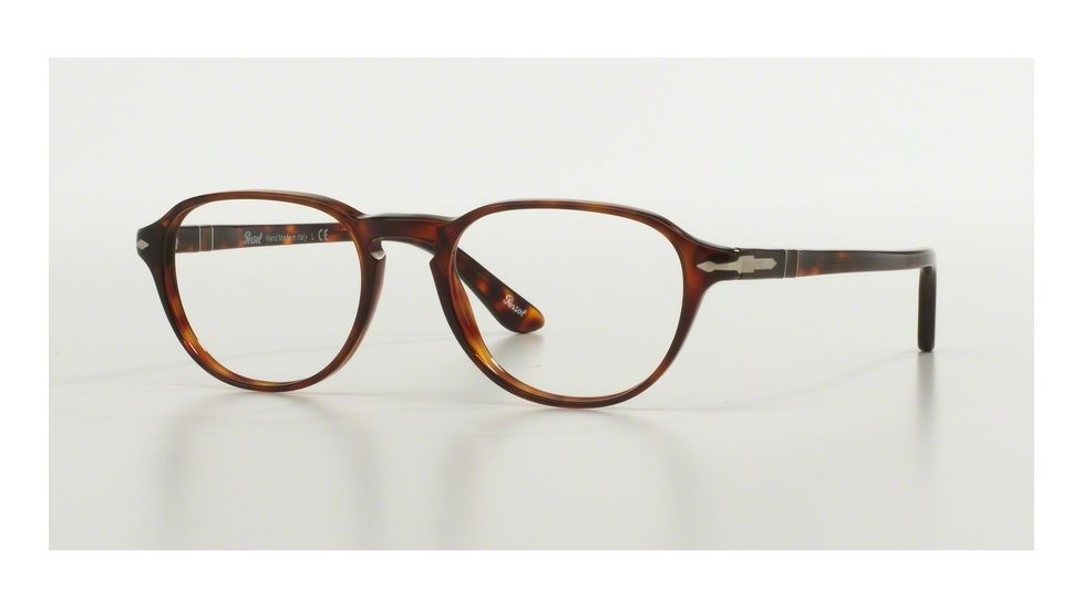 Persol PO3053V Progressive Prescription Eyeglasses 24-50 - Havana Frame, Demo Lens Lenses