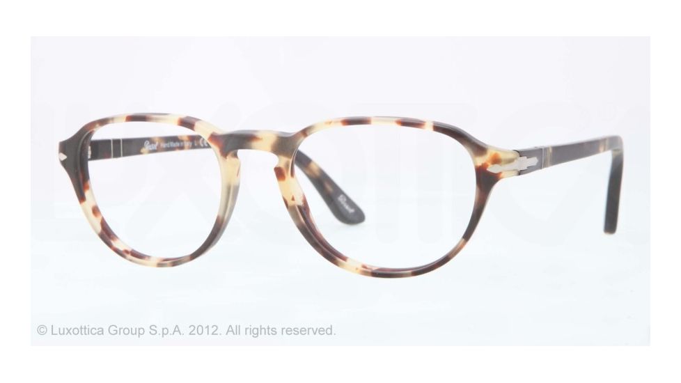 Persol PO3053V Progressive Prescription Eyeglasses 9005-50 - Tabacco Virginia Frame, Demo Lens Lenses