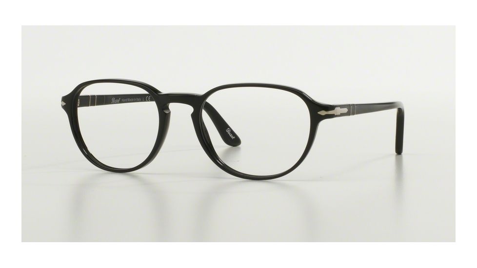 Persol PO3053V Progressive Prescription Eyeglasses 95-50 - Black Frame, Demo Lens Lenses