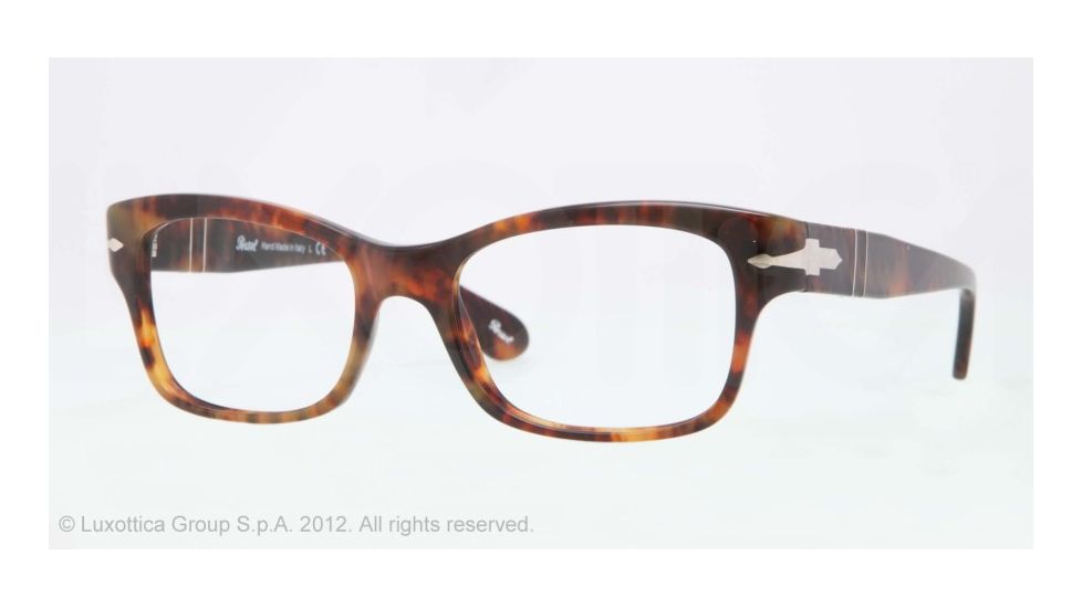 Persol PO3054V Progressive Prescription Eyeglasses 108-51 - Caffe' Frame, Demo Lens Lenses
