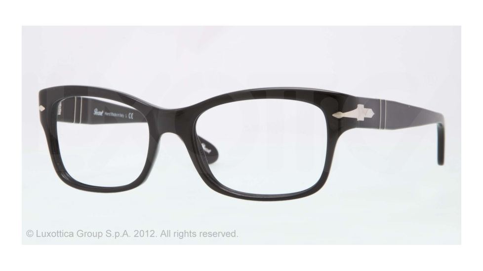 Persol PO3054V Progressive Prescription Eyeglasses 95-51 - Black Frame, Demo Lens Lenses