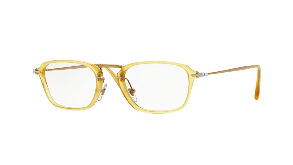 Persol PO3079V Single Vision Prescription Eyeglasses 204-52 - Transparent Yellow Frame