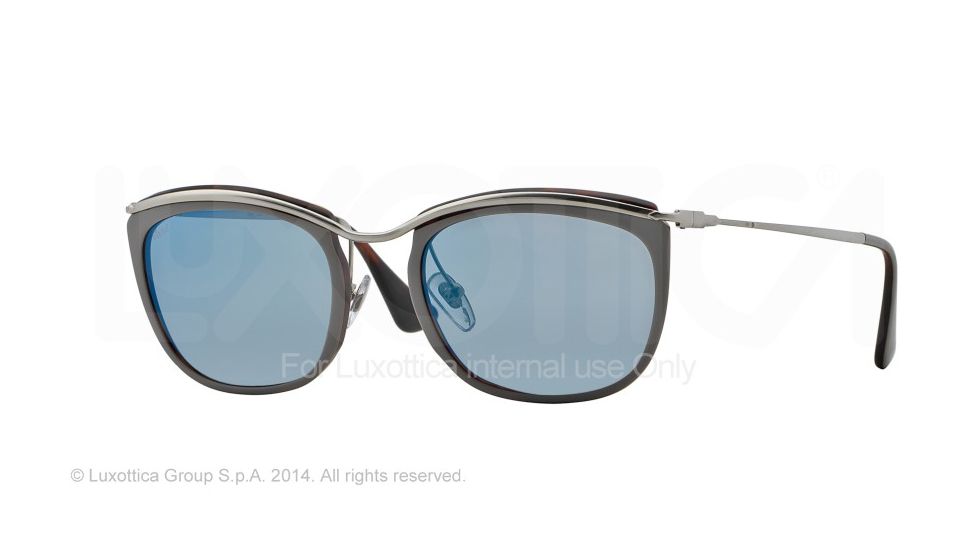 Persol PO3081S Sunglasses 100817-52 - Top Grey/matta Havana Frame, Blue Mirror Blue Lenses