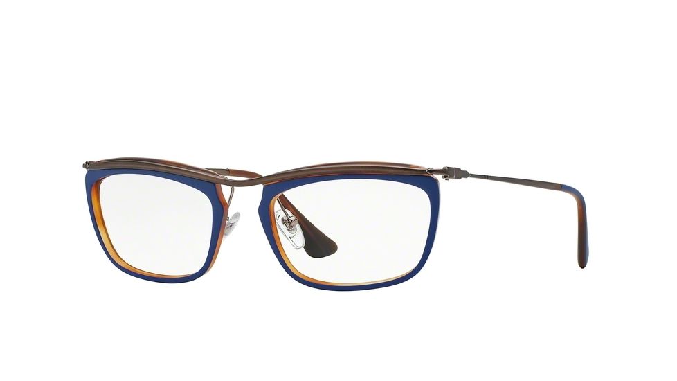 Persol PO3084V Bifocal Prescription Eyeglasses 1009-53 - Top Blue/matte Havana Frame