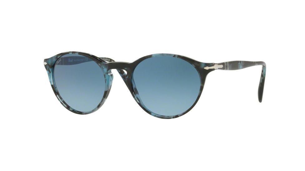 Persol PO3092SM Progressive Prescription Sunglasses PO3092SM-9049Q8-50 - Lens Diameter 50 mm, Frame Color Spotted Blue Dark Grey