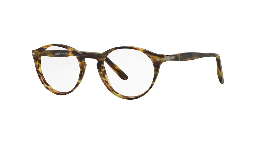 Persol PO3092V Progressive Prescription Eyeglasses 9023-50 - Stripped Green Frame