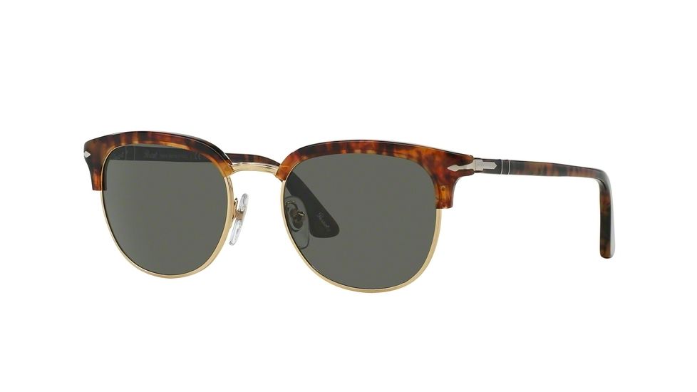 Persol PO3105S Single Vision Prescription Sunglasses PO3105S-108-58-51 - Lens Diameter 51 mm, Frame Color Caffe'