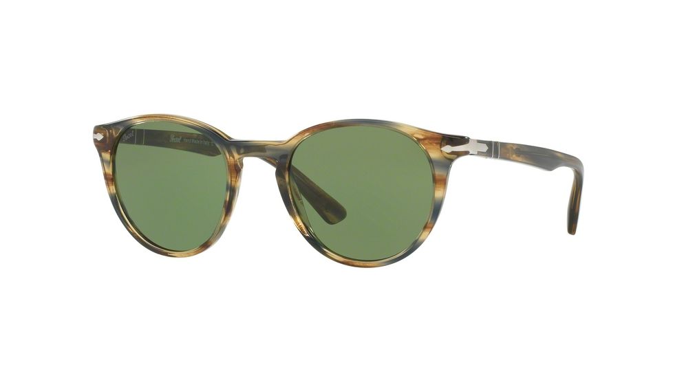 Persol PO3152S Bifocal Prescription Sunglasses PO3152S-90424E-52 - Lens Diameter 52 mm, Frame Color Striped Brown Grey