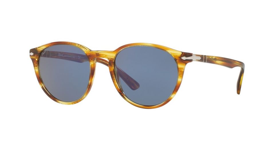 Persol PO3152S Bifocal Prescription Sunglasses PO3152S-904356-49 - Lens Diameter 49 mm, Frame Color Striped Brown Yellow