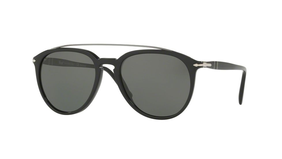 Persol PO3159S Bifocal Prescription Sunglasses, 55mm, Black, PO3159S-901458-55-BI