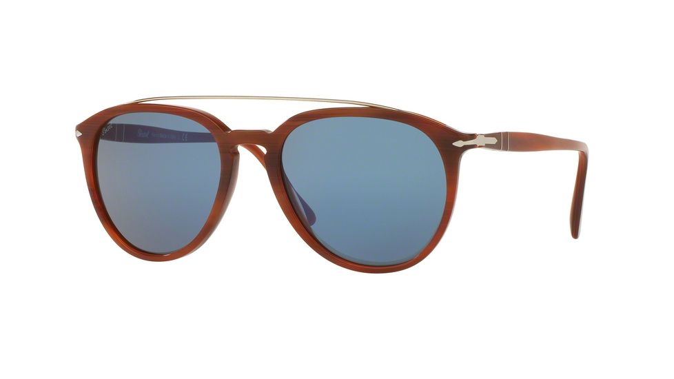 Persol PO3159S Bifocal Prescription Sunglasses PO3159S-904656-55 - Lens Diameter 55 mm, Frame Color Stripped Brown