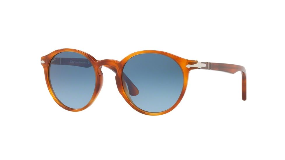 Persol PO3171S Sunglasses 96/Q8-49 - Terra Di Siena Frame, Azure Gradient Blue Lenses