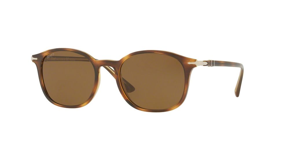 Persol PO3182S Single Vision Prescription Sunglasses PO3182S-104357-51 - Lens Diameter 51 mm, Frame Color Havana