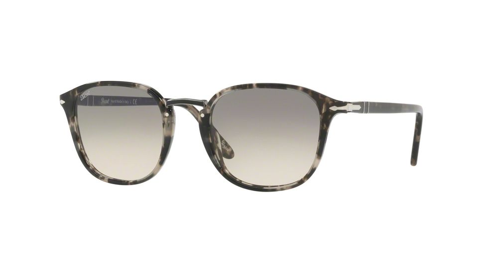 Persol PO3186S Progressive Prescription Sunglasses, 51mm, Spotted Grey Black, PO3186S-106332-51-PRO