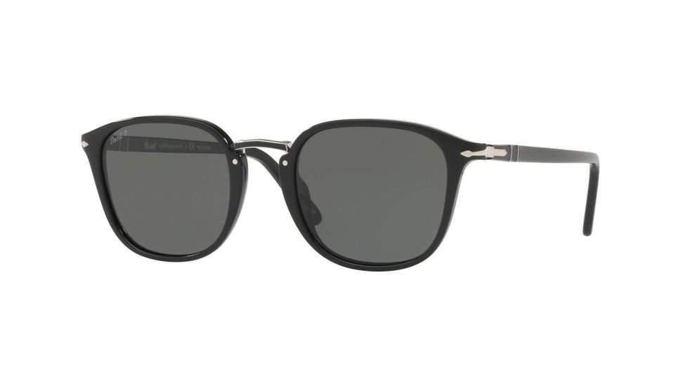 Persol PO3186S Progressive Prescription Sunglasses PO3186S-95-58-51 - Lens Diameter 51 mm, Frame Color Black