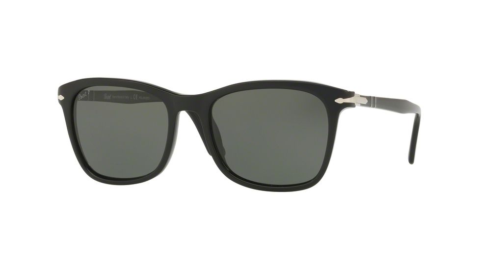 Persol PO3192S Sunglasses 95/58-54 - Black Frame, Crystal Green Polarized Lenses