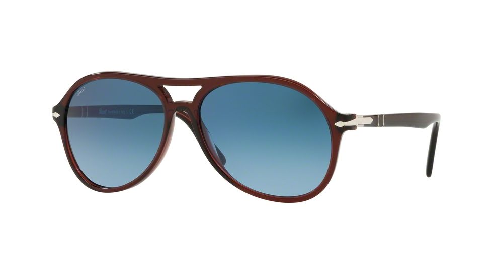 Persol PO3194S Bifocal Prescription Sunglasses, 59mm, Trasparent Brown, PO3194S-1075Q8-59-BI