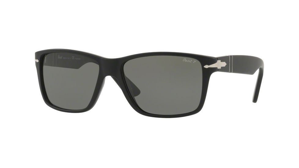 Persol PO3195S Progressive Prescription Sunglasses, 58mm, Matte Black, PO3195S-104258-58-PRO