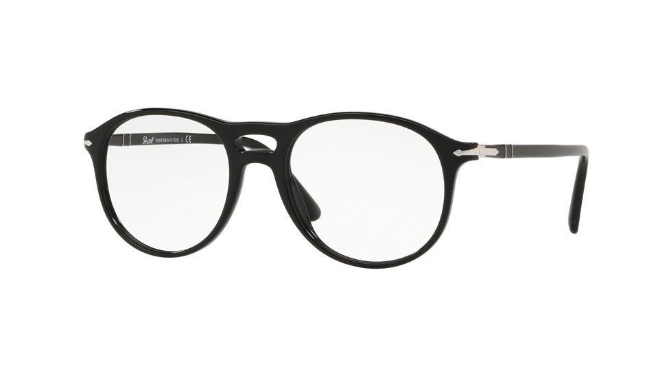 Persol PO3202V Progressive Prescription Eyeglasses, 51mm, Black, PO3202V-95-51-PRO