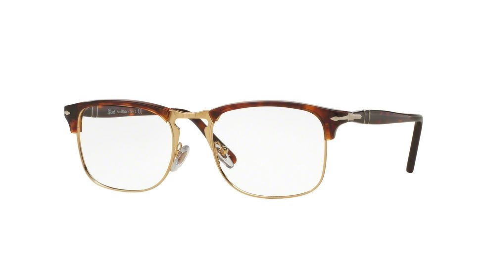 Persol PO8359V Single Vision Prescription Eyeglasses 24-51 - Havana Frame