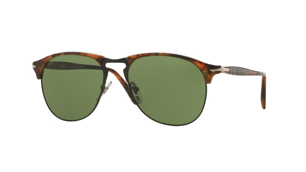Persol PO8649S Sunglasses 108/4E-56 - Caffe' Frame, Green Lenses