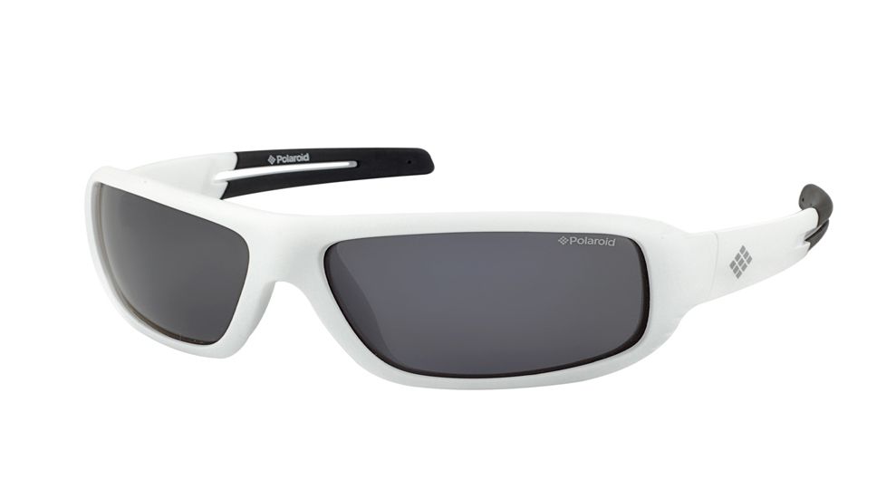 Polaroid Randy Sport Sunglasses - White/Black Frame, Polarized Grey Lenses PDP7102Y