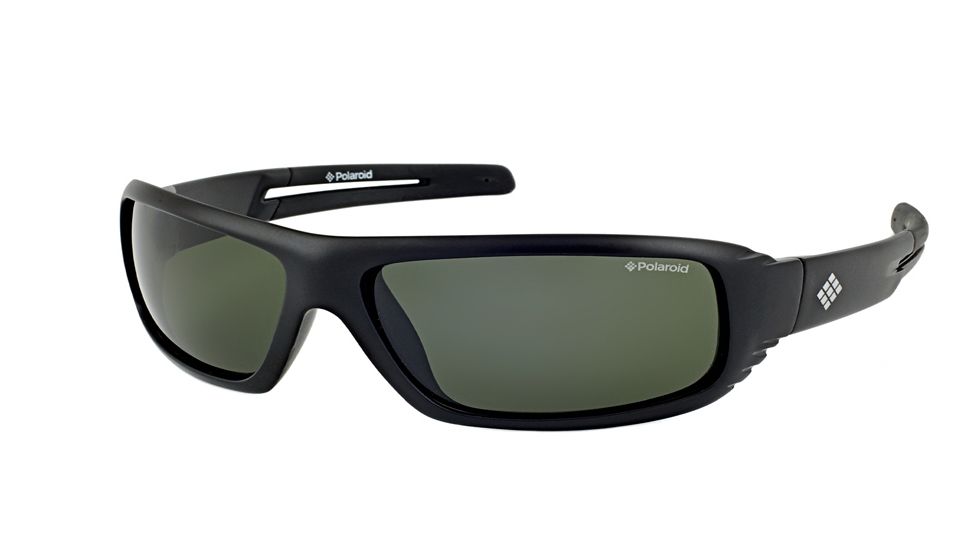 Polaroid Randy Sport Sunglasses - Black Frame, Polarized Green Lenses PDP7102Z