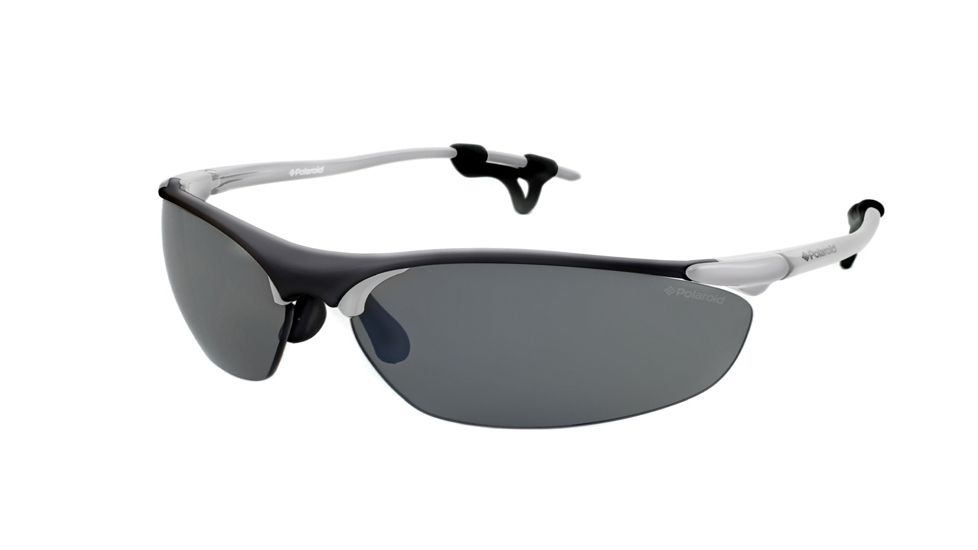 Polaroid Ty Sport Sunglasses - Black/White Frame, Interchangeable Lenses Lenses PDP7122X