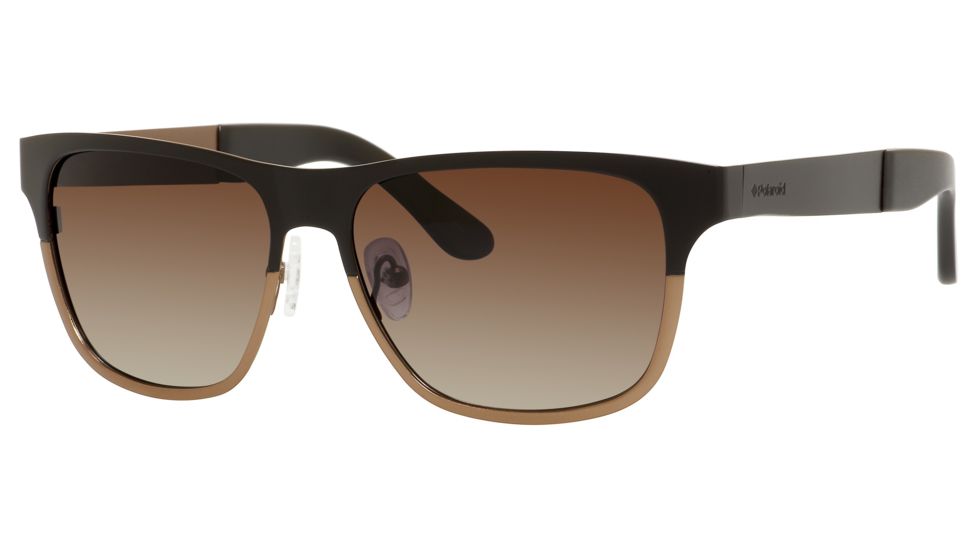 Polaroid X 4414/S Sunglasses X4414S-000T-S7-5515 - Dark Brown Frame, Brown Gradient Polarized Lenses, Lens Diameter 55mm, Distance Between Lenses 15mm