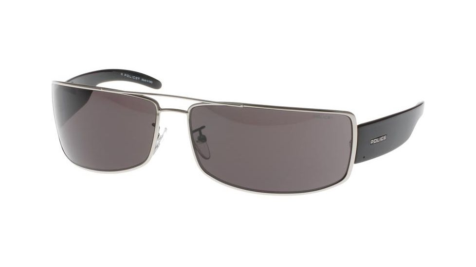 Police 8190 Sunglasses with Shiny Palladium-Black Frame/Grey Lens 579