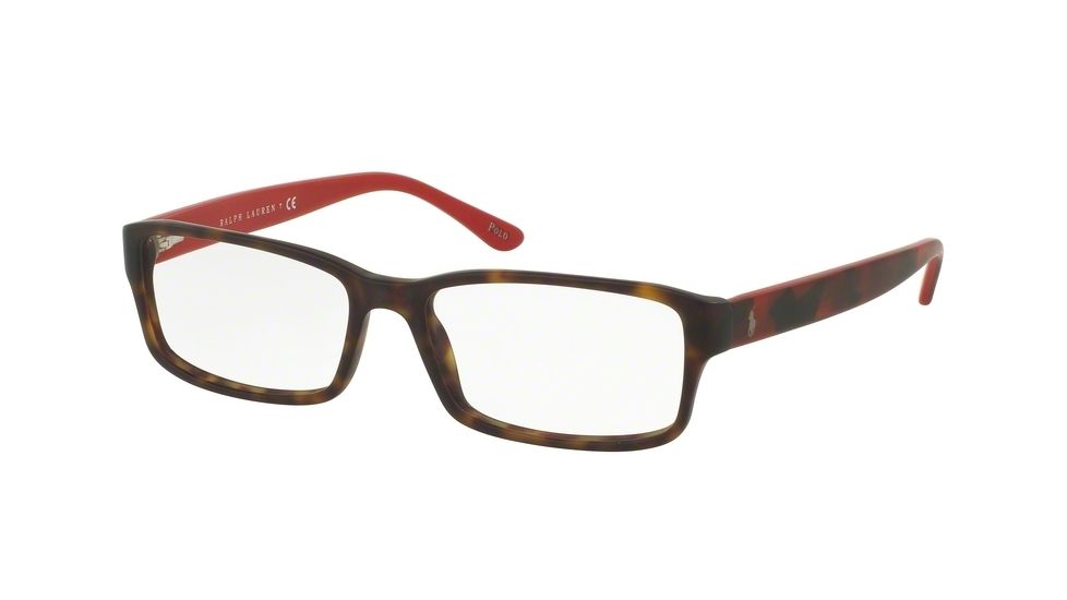Polo Eyeglasses PH2065 with Rx Prescription Lenses 5601-54 - Matte Dark Havana Frame