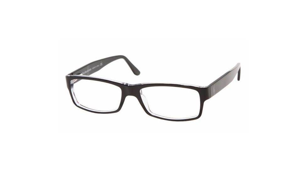 Polo PH 2015 Eyeglasses Styles Top Black/Crystal Frame w/Non-Rx 52 mm Diameter Lenses, 5011-5216, Polo Sport PH 2015 Eyeglasses Styles Top Black/Crystal Frame w/Non-Rx 52 mm Diameter Lenses