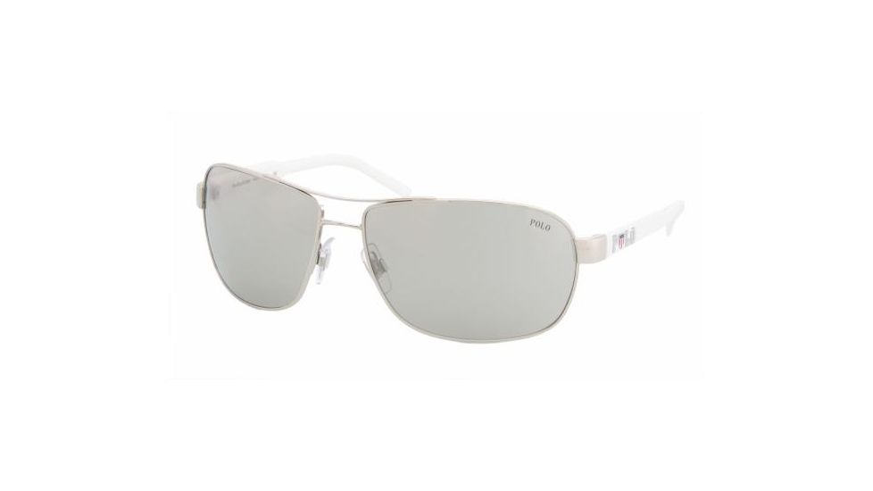 Polo PH3053 Progressive Prescription Sunglasses PH3053-90018V-6415 - Lens Diameter 64 mm, Frame Color Silver