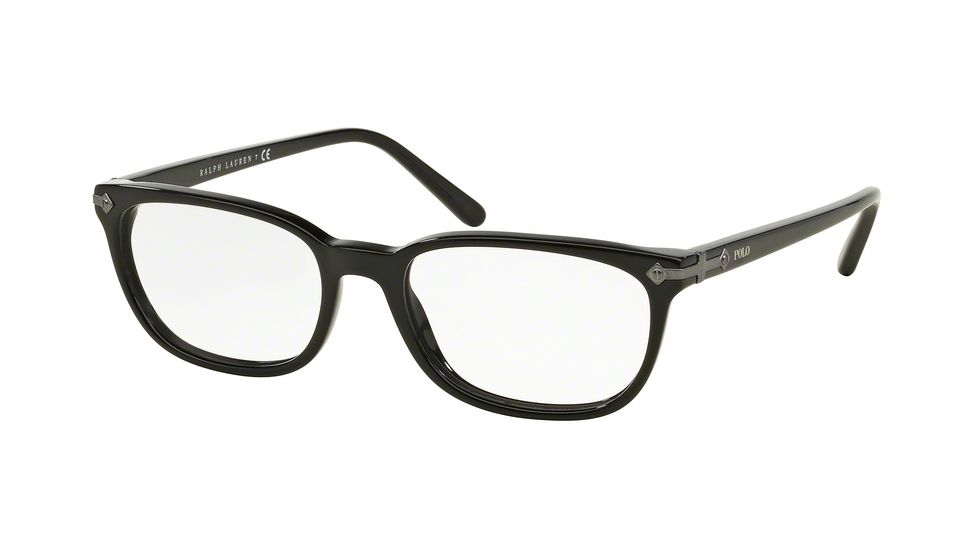 Polo PH2149 Single Vision Prescription Eyeglasses 5001-52 - Shiny Black Frame