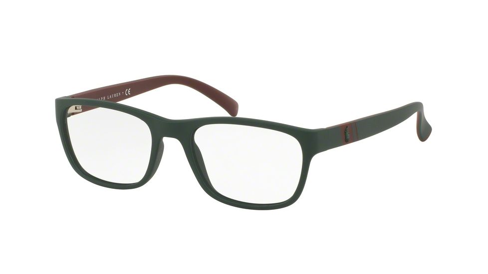 Polo PH2153 Progressive Prescription Eyeglasses 5596-53 - Matte Polo Green Frame