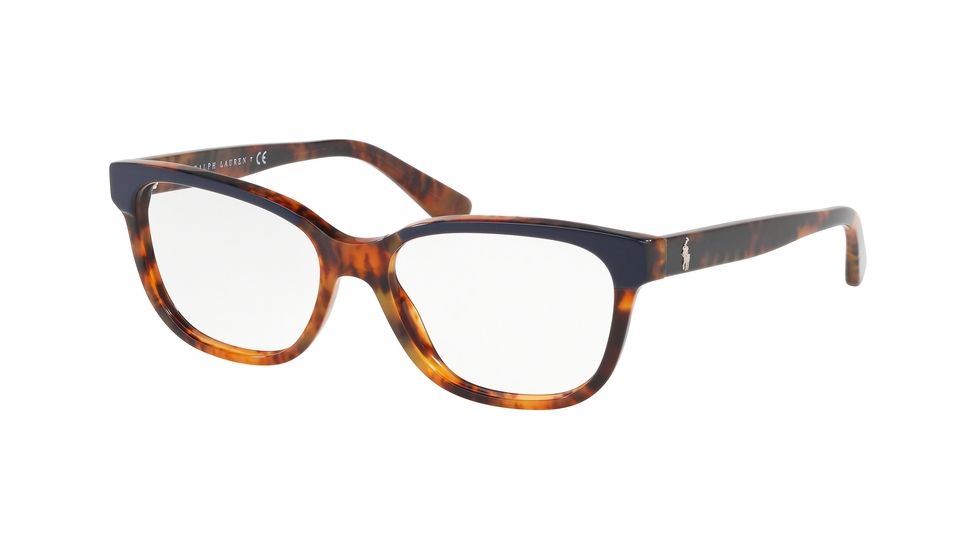 Polo PH2203 Eyeglass Frames 5638-54 - Top Blue On Jerry Tortoise