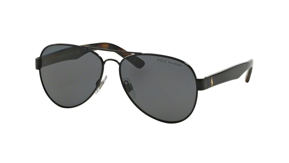 Polo PH3096 Progressive Prescription Sunglasses PH3096-926781-59 - Lens Diameter 59 mm, Frame Color Semi Shiny Black