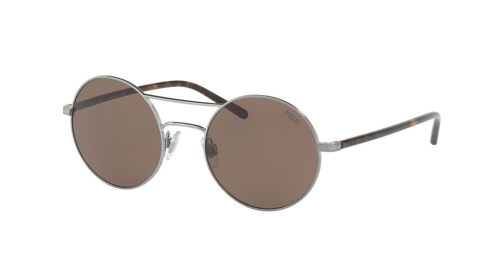 Polo PH3108 Single Vision Prescription Sunglasses PH3108-932873-51 - Lens Diameter 51 mm, Frame Color Shiny Brushed Gunmetal